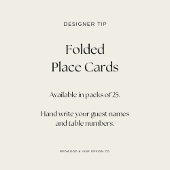 Schwarz-Weiß-Moderne handgeschriebene SkriptWeddin Platzkarte