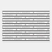 Schwarz-Weiß-Moderne Holly Sprig Geschenkpapier Set (Vorderseite 2)