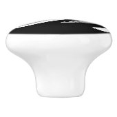 Schwarz-Weiß-Moderne Keramikknauf (Seitenansicht)