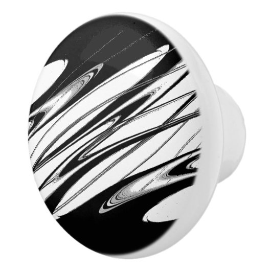 Schwarz-Weiß-Moderne Keramikknauf (Rechts)