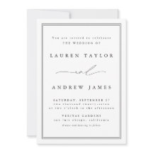 Schwarz-Weiß-Moderne klassische Hochzeit mit Linde