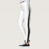 Schwarz-Weiß-Moderne Leggings (Links)