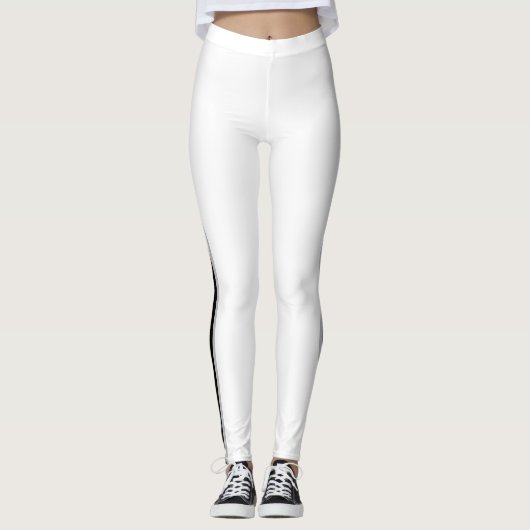 Schwarz-Weiß-Moderne Leggings (Vorderseite)