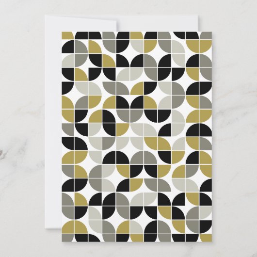 Schwarz-Weiß-Moderne MCM Hochzeitskalligraphie Einladung (Rückseite)