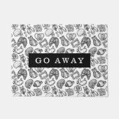 Schwarz-Weiß-moderne menschliche Anatomie-Skizze Fußmatte (Vorderseite)