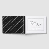 Schwarz-Weiß-Moderne Minimal-Kalligrafie-Hochzeit Gästebuch (Voll)
