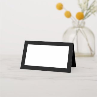 Schwarz-Weiß-Moderne Minimalistisch Platzkarte