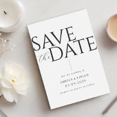 Schwarz-Weiß-Moderne Minimalistisch Save The Date