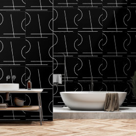 Schwarz-Weiß-Moderne Minimalistisch Tapete