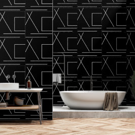 Schwarz-Weiß-Moderne Minimalistisch Tapete