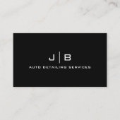 Schwarz-Weiß-Moderne Minimalistische Beruflich Visitenkarte (Vorderseite)