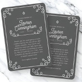 Schwarz-Weiß-Moderne Minimalistische Einfache Beer Dankeskarte