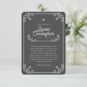 Schwarz-Weiß-Moderne Minimalistische Einfache Beer Dankeskarte (Stehend Vorderseite)