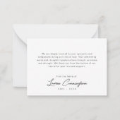 Schwarz-Weiß-Moderne Minimalistische Einfache Beer Mitteilungskarte (Vorderseite)