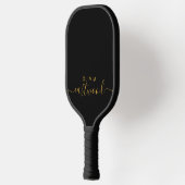 Schwarz-Weiß-Moderne Monogramm-Pickleball-Paddle Pickleball Schläger (Links)