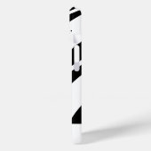 Schwarz-Weiß-Moderne Monogramm Stilvoll Abstrakt Case-Mate iPhone Hülle (Rückseite / Links)