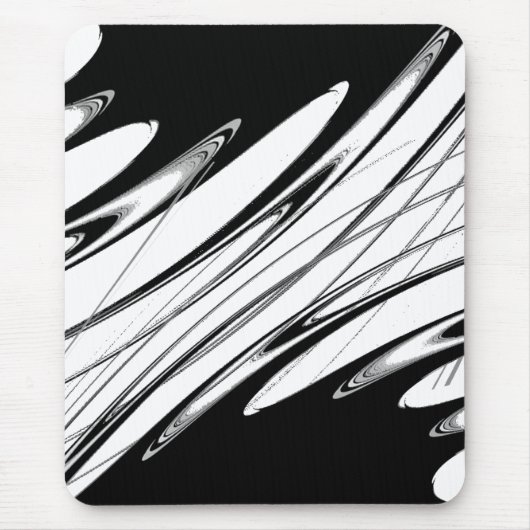 Schwarz-Weiß-Moderne Mousepad (Vorne)