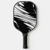 Schwarz-Weiß-Moderne Pickleball Schläger (Vorderseite)