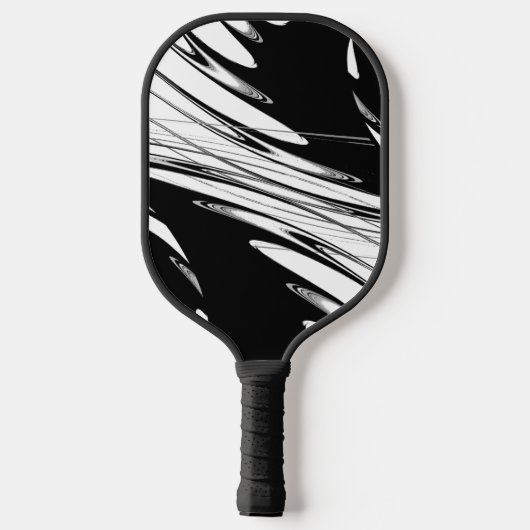 Schwarz-Weiß-Moderne Pickleball Schläger (Rückseite)