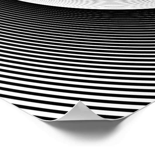 Schwarz-Weiß Moderne Riesenspirale Poster (Ecke)