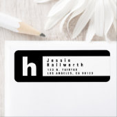 Schwarz/Weiß | Moderne Rücksendeadresse (Insitu)