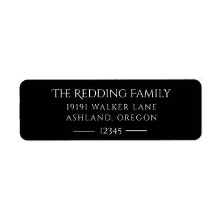 Schwarz-Weiß-Moderne Rücksendeadresse