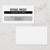 Schwarz-Weiß-Moderne, Schlicht einfach Minimalisti Visitenkarte (Vorne/Hinten)