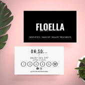 Schwarz-Weiß-Moderne Schönheitssalon Visitenkarte