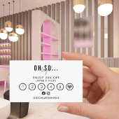 Schwarz-Weiß-Moderne Schönheitssalon Visitenkarte