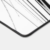 Schwarz-Weiß-Moderne Schreibtischunterlage (Ecke)