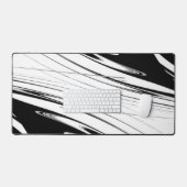 Schwarz-Weiß-Moderne Schreibtischunterlage (Tastatur & Maus)