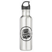 Schwarz-Weiß-Moderne Schrift Inspirative Tasse Edelstahlflasche (Vorderseite)