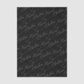 Schwarz-Weiß Moderne Schrift Merriest Weihnachten Seidenpapier (Vorderseite)