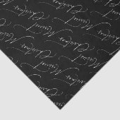 Schwarz-Weiß Moderne Schrift Merriest Weihnachten Seidenpapier (Ausschnitt)