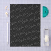 Schwarz-Weiß Moderne Schrift Merriest Weihnachten Seidenpapier (Handwerk)