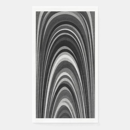 Schwarz-Weiß-Moderne Serviette (Vorderseite)