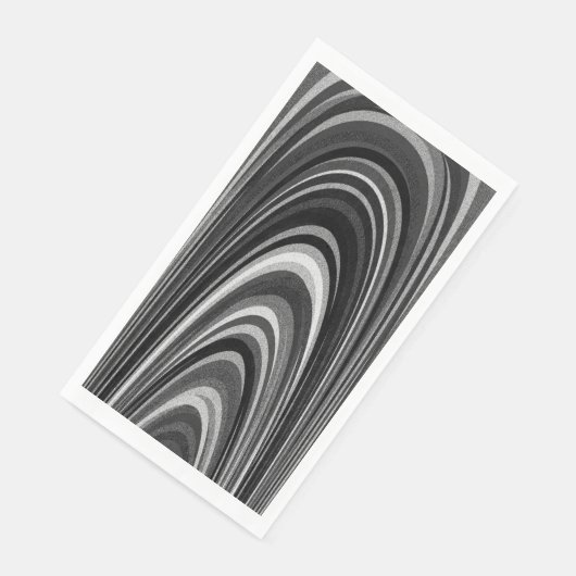 Schwarz-Weiß-Moderne Serviette (Ecke)