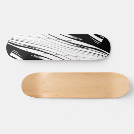 Schwarz-Weiß-Moderne Skateboard (Horizontal)