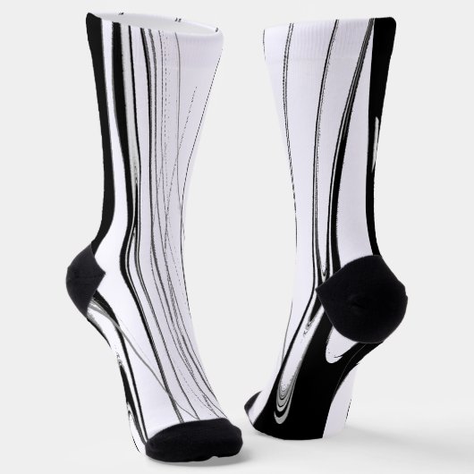 Schwarz-Weiß-Moderne Socken (Gewinkelt)
