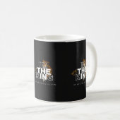 Schwarz-Weiß-Moderne The King"-Tasse Kaffeetasse (VorderseiteRechts)
