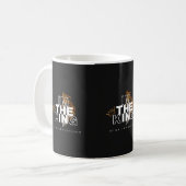 Schwarz-Weiß-Moderne The King"-Tasse Kaffeetasse (Vorderseite Links)