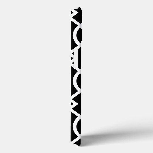 Schwarz-Weiß-Moderne Trellis-Muster Case-Mate iPhone Hülle (Rückseite / Rechts)