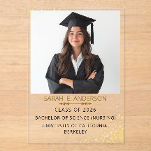 Schwarz-weiß Moderne Trendige Foto-Abschlussfeier