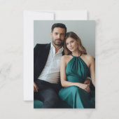 Schwarz-Weiß-Moderne UAWG Wedding-Kalligrafie RSVP Karte (Rückseite)