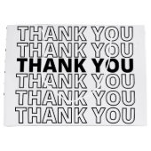 Schwarz-Weiß-Moderne Vielen Dank für Ihr Geschäft Große Geschenktüte (Vorderseite)