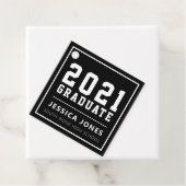 Schwarz/Weiß Moderne Vielfalt | Klasse 2021 Gefall Geschenkanhänger (Beispiel)