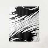 Schwarz-Weiß-Moderne Wandteppich (Vorderseite)