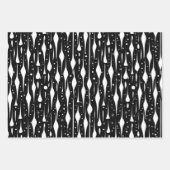 Schwarz-Weiß-Moderne Weihnachten Geschenkpapier Set (Vorderseite 3)