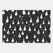 Schwarz-Weiß-Moderne Weihnachten Geschenkpapier Set (Vorderseite 2)