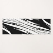 Schwarz-Weiß-Moderne Yogamatte (Vorderseite (Horizontal))